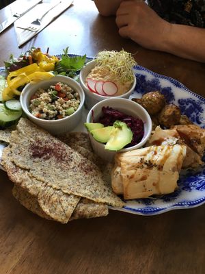 Sharing plate  at Goji Vegetarian Cafe and Deli in York