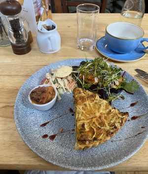 Vegan Homity pie  at Goji Vegetarian Cafe and Deli in York