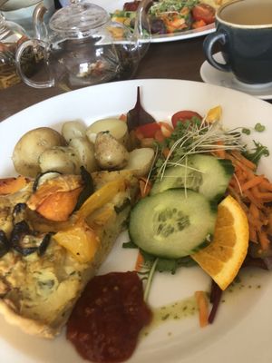 Vegan quiche!  at Goji Vegetarian Cafe and Deli in York