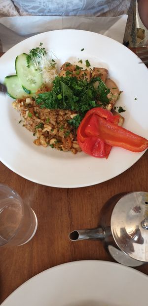 Tofu dish - seasonal special at Goji Vegetarian Cafe and Deli in York