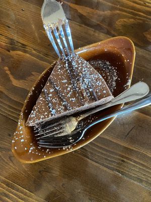 vegan chocolate cake   at Coyote Kitchen in Boone