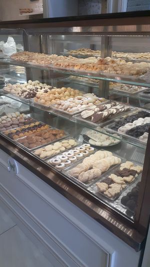 Vegetarian pastry products at İpekeli Patisserie in Istanbul