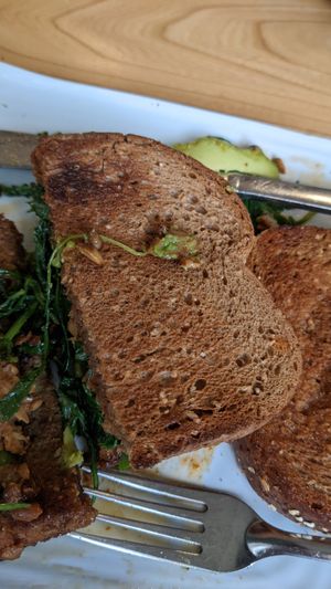 Vegan breakfast sandwich at Claire's Corner Copia in New Haven