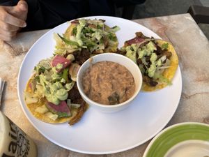 Fried oyster mushroom tacos  at Claire's Corner Copia in New Haven