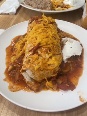 Spicy Buffalo burrito  at Claire's Corner Copia in New Haven