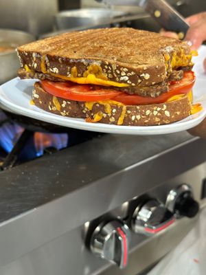Grilled Cheese with Organic Tomato at Claire's Corner Copia in New Haven