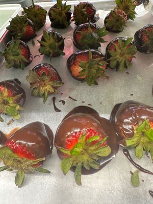 Chocolate-Dipped Organic Strawberries  at Claire's Corner Copia in New Haven
