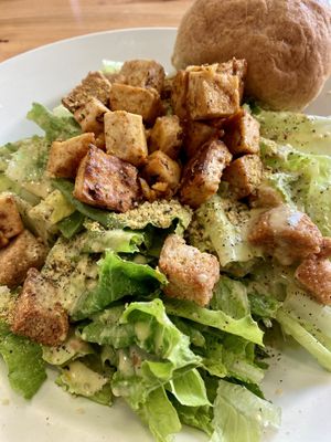 Vegan Caesar with chipotle tofu  at Claire's Corner Copia in New Haven