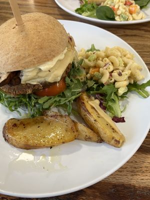 Truffle mushroom burger  at Claire's Corner Copia in New Haven