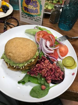 California veggie burger at Claire's Corner Copia in New Haven