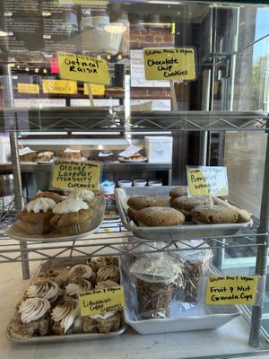 Dessert case at Claire's Corner Copia in New Haven