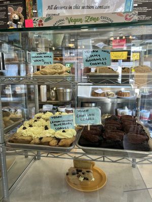 Dessert case at Claire's Corner Copia in New Haven