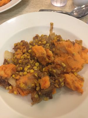 Sweet potato hash at Claire's Corner Copia in New Haven