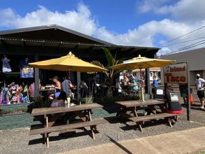 Seating at Island Taco in Waimea