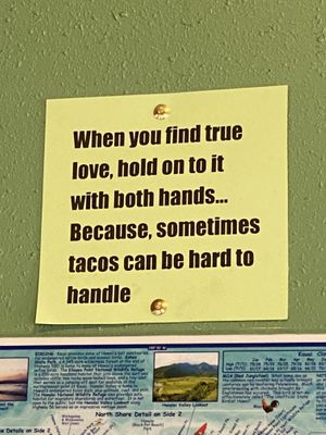 Advice  at Island Taco in Waimea