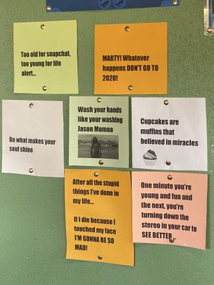 Things to ponder while in line  at Island Taco in Waimea