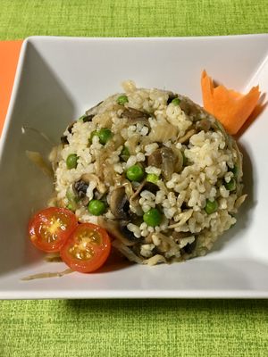 Spinach and mushrooms risotto  at Gaia in Pilar De La Horadada