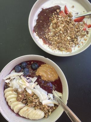 Smoothie bowl and koldskål   at GRØD in Kongens Lyngby