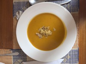 Tomato soup  at Quinua y Amaranto in Bogota