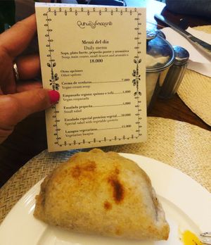 Vegan Empanadas  at Quinua y Amaranto in Bogota