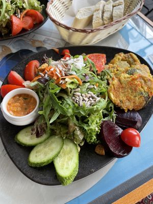 Salad with vegetable balls (Frikadellen) - Café Lichtenberg, Cologne  at Café Lichtenberg in Cologne