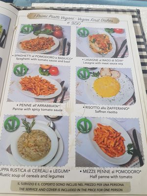 vegan menu at Cristallo in Sirmione