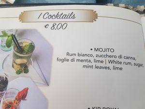 carta Blanca rum is vegan at Cristallo in Sirmione