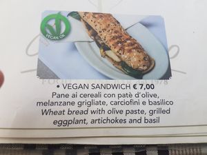 vegan sandwich at Cristallo in Sirmione