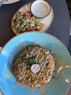 The best dish here!!!!! The ’malube’ at Khudari in Tel Aviv