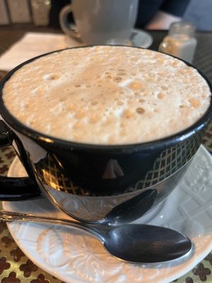 Frothy and delicious coffee  at Pulp in Asbury Park