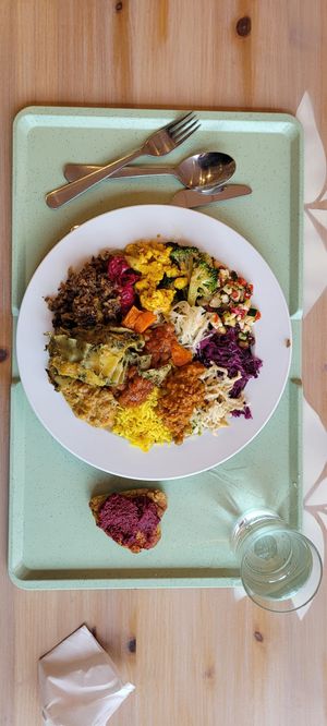 Look at those colors at Kasvisravintola Brindavan & Bhajan Cafe in Helsinki