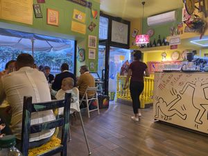 Inside(upstairs) at Piz in Milan