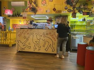 Inside(upstairs) at Piz in Milan