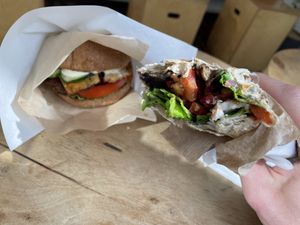 The Greek style wrap was amazing !  at Green 13 - Lvivska Square in Kyiv