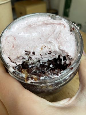 Vegan homemade dessert   at Green 13 - Lvivska Square in Kyiv