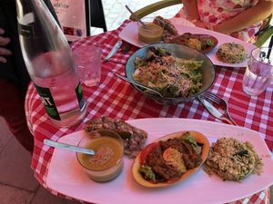 Varied French style cuisine. Lovely soup. All very inventive and satisfying  at L'un Pour Tous in Condom