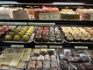 Bakery case at Edge of the Woods Natural Market in New Haven