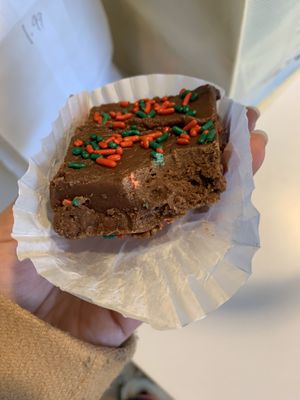 Vegan fudge at Edge of the Woods Natural Market in New Haven