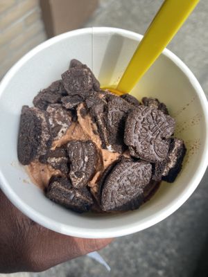 Chocolate with Oreos   at Froyo Earth in Chelan