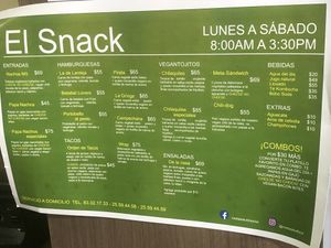 Menu. Lunes a Sabado; 8am a 3:30pm at Metasalud in San Nicolas De Los Garza