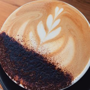 Soy cappuccino  at 2BusieBees Café in Rye