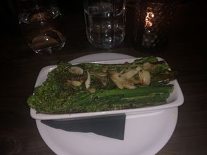 Charred broccolini  at Aria Hotel - CATCH in Las Vegas