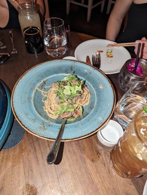 Mushroom noodles 5/5 at Aria Hotel - CATCH in Las Vegas