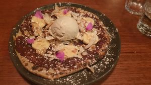 Desert pizza at Red Sparrow Pizza in Prahran