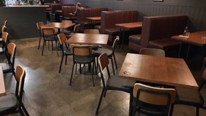interior - seating at Red Sparrow Pizza in Prahran