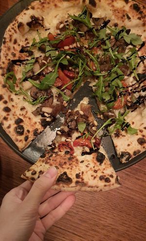 G.O.A.T. pizza - size at Red Sparrow Pizza in Prahran