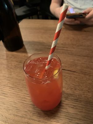 Raspberry G&T at Red Sparrow Pizza in Prahran