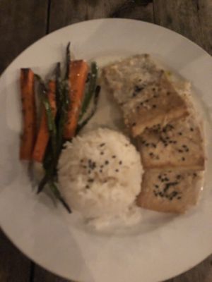 Coconut Mac tofu at Russell's by Eat Healthy Kauai in Wailua