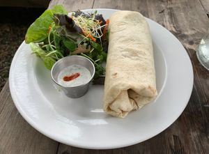 Tex Mex Burrito. Great flavor and very filling.  at Russell's by Eat Healthy Kauai in Wailua