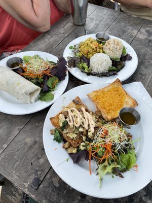 Build your own tofu scramble, cheesiest sandwich, ultimate combo  at Russell's by Eat Healthy Kauai in Wailua